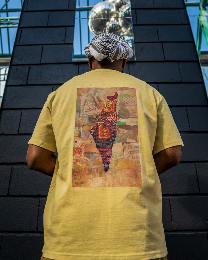 T-shirt GAZA JAUNE Collage